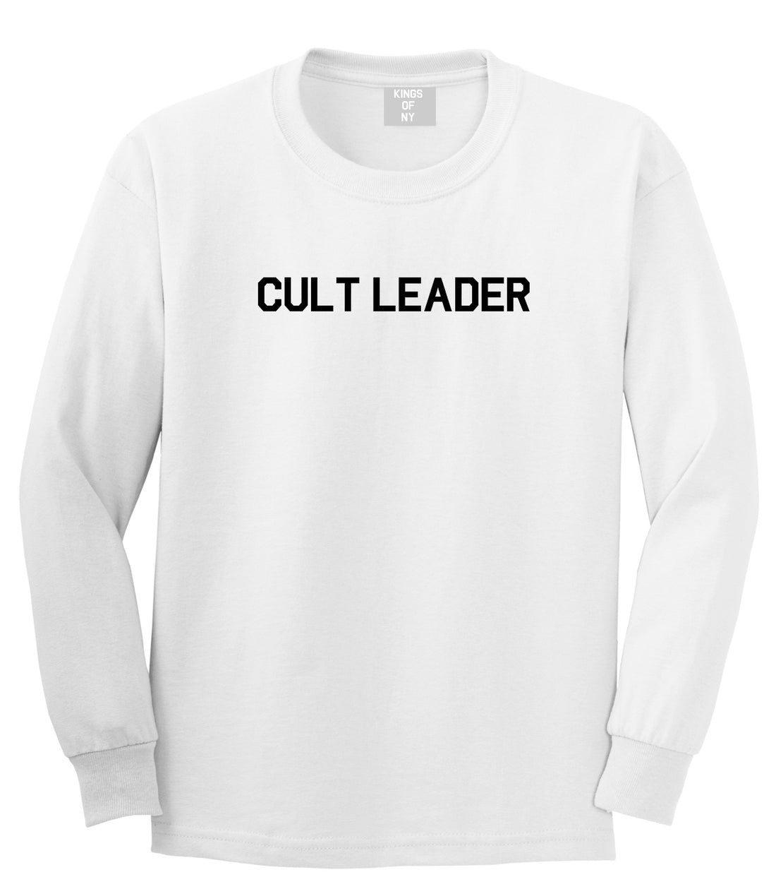 Cult Leader Costume Mens Long Sleeve T-Shirt White by Kings Of NY