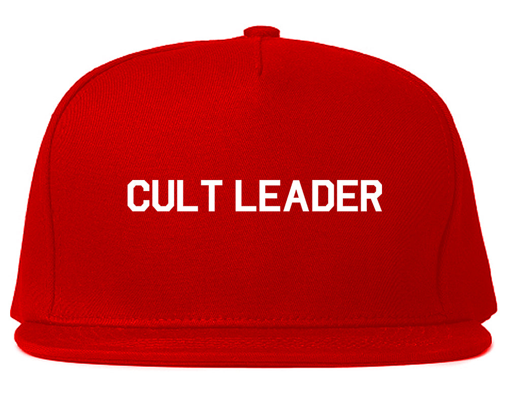 Cult Leader Costume Mens Snapback Hat Red