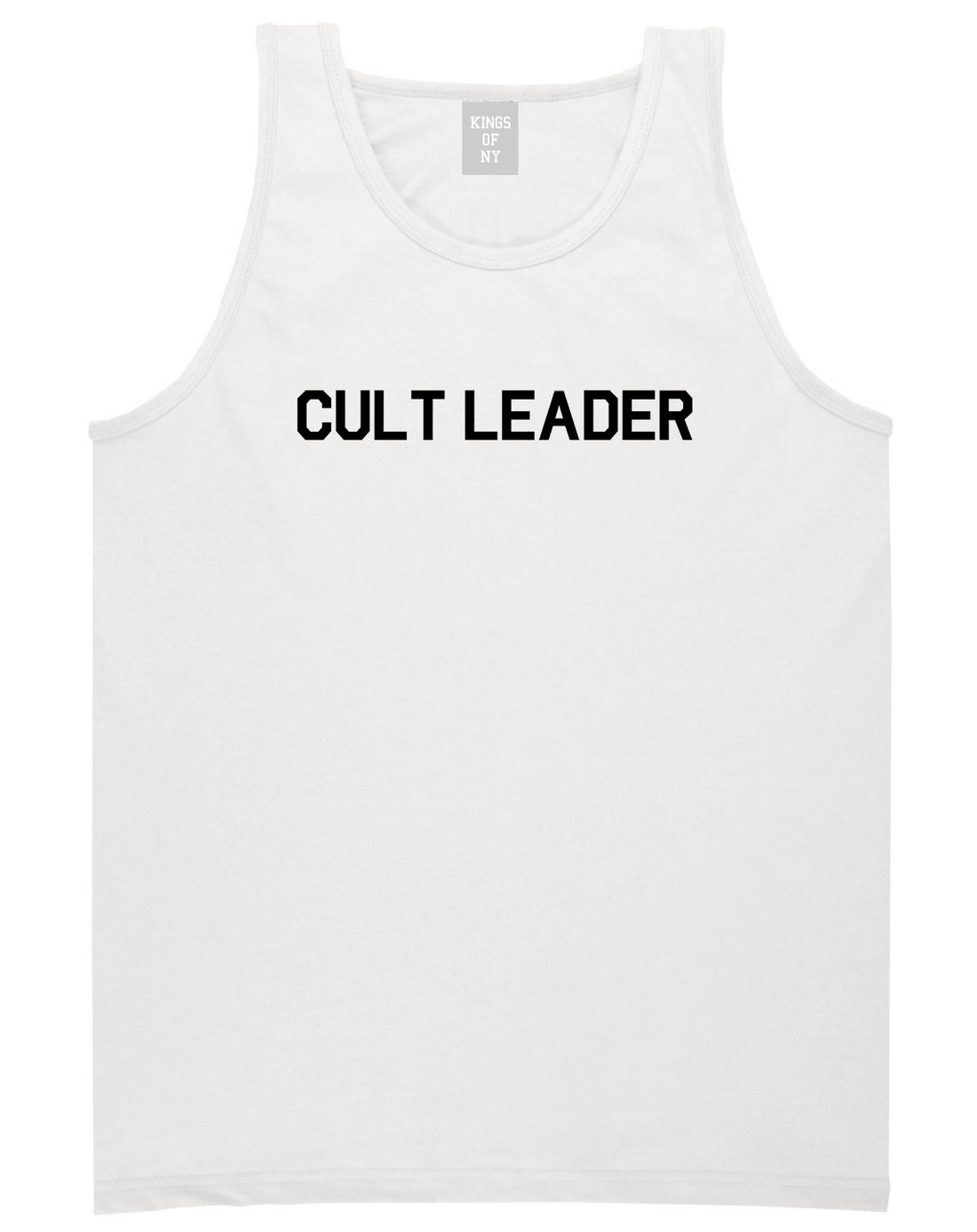 Cult Leader Costume Mens Tank Top Shirt White by Kings Of NY