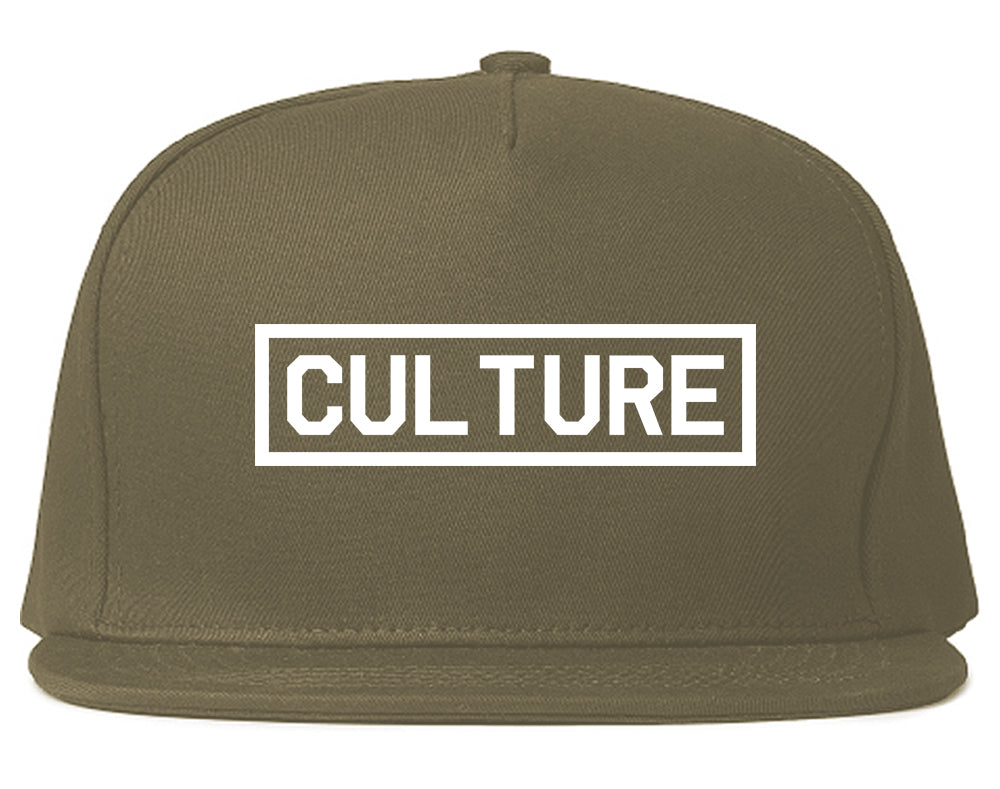 Culture Box Logo Snapback Hat Grey