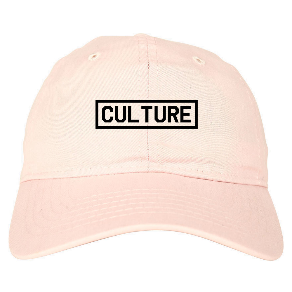 Culture Box Logo Dad Hat Baseball Cap Pink