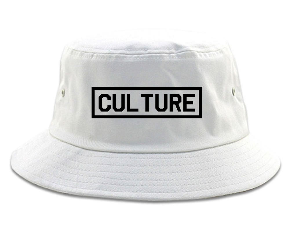 Culture Box Logo Bucket Hat White