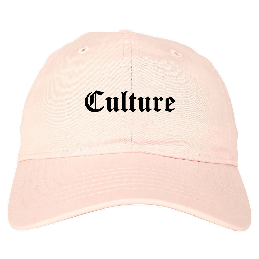 Culture Gothic Font Dad Hat Baseball Cap Pink