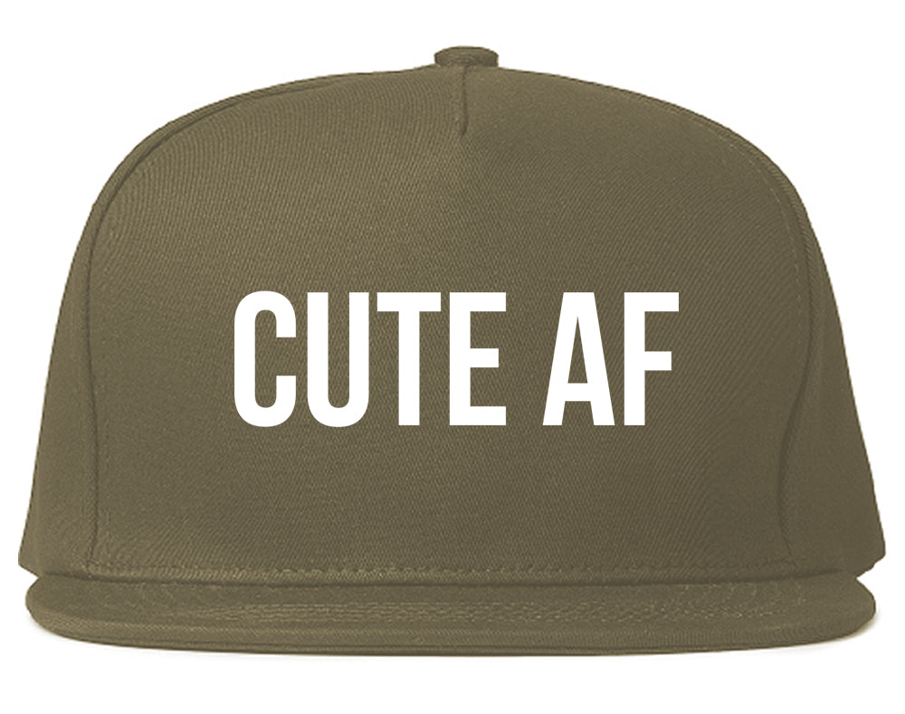 Cute_AF Mens Grey Snapback Hat by Kings Of NY