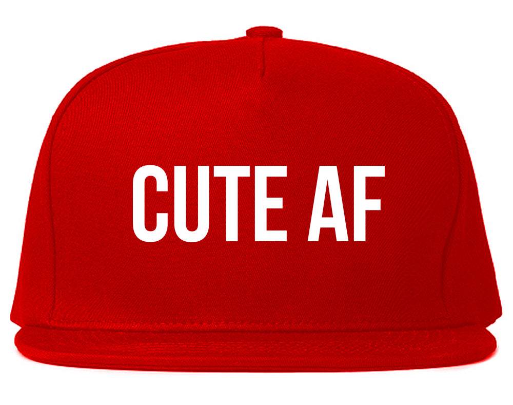 Cute_AF Mens Red Snapback Hat by Kings Of NY