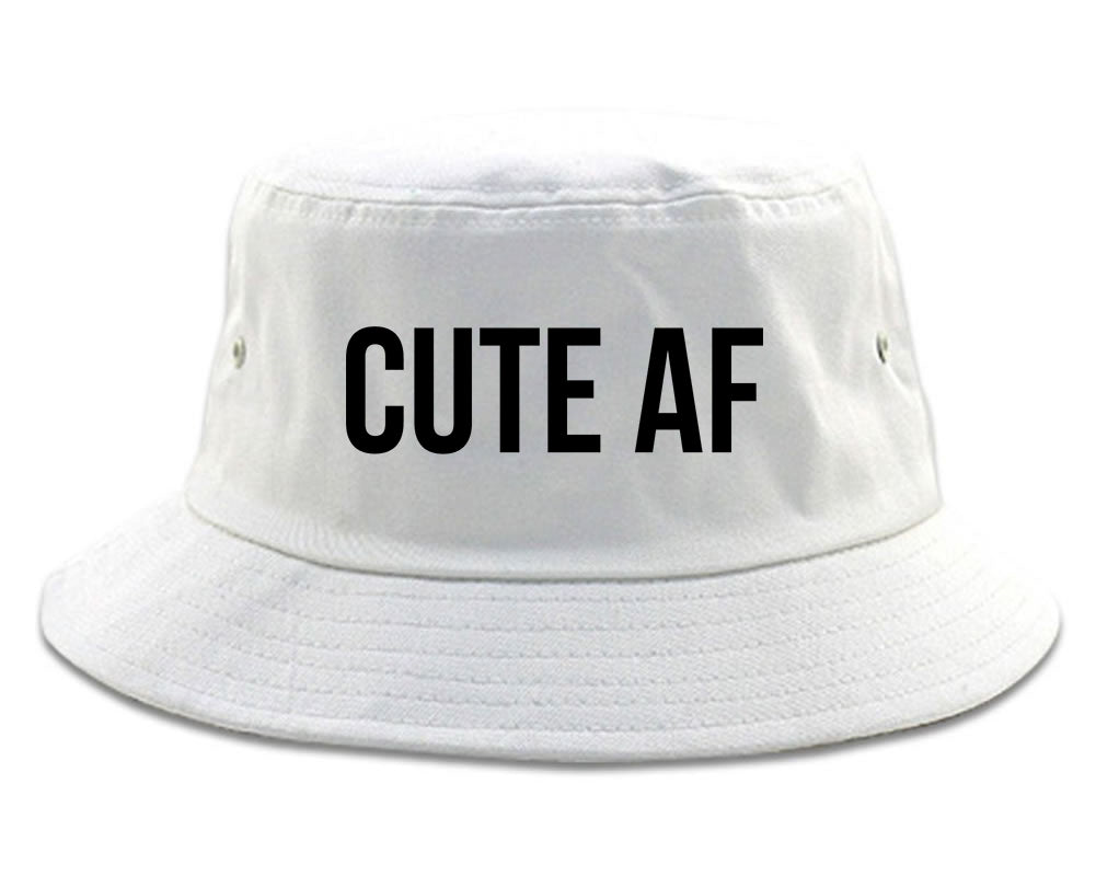 Cute_AF Mens White Bucket Hat by Kings Of NY