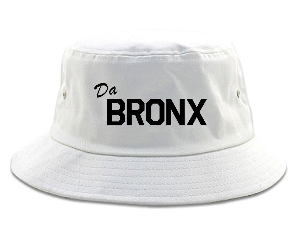Da Bronx Mens Bucket Hat White