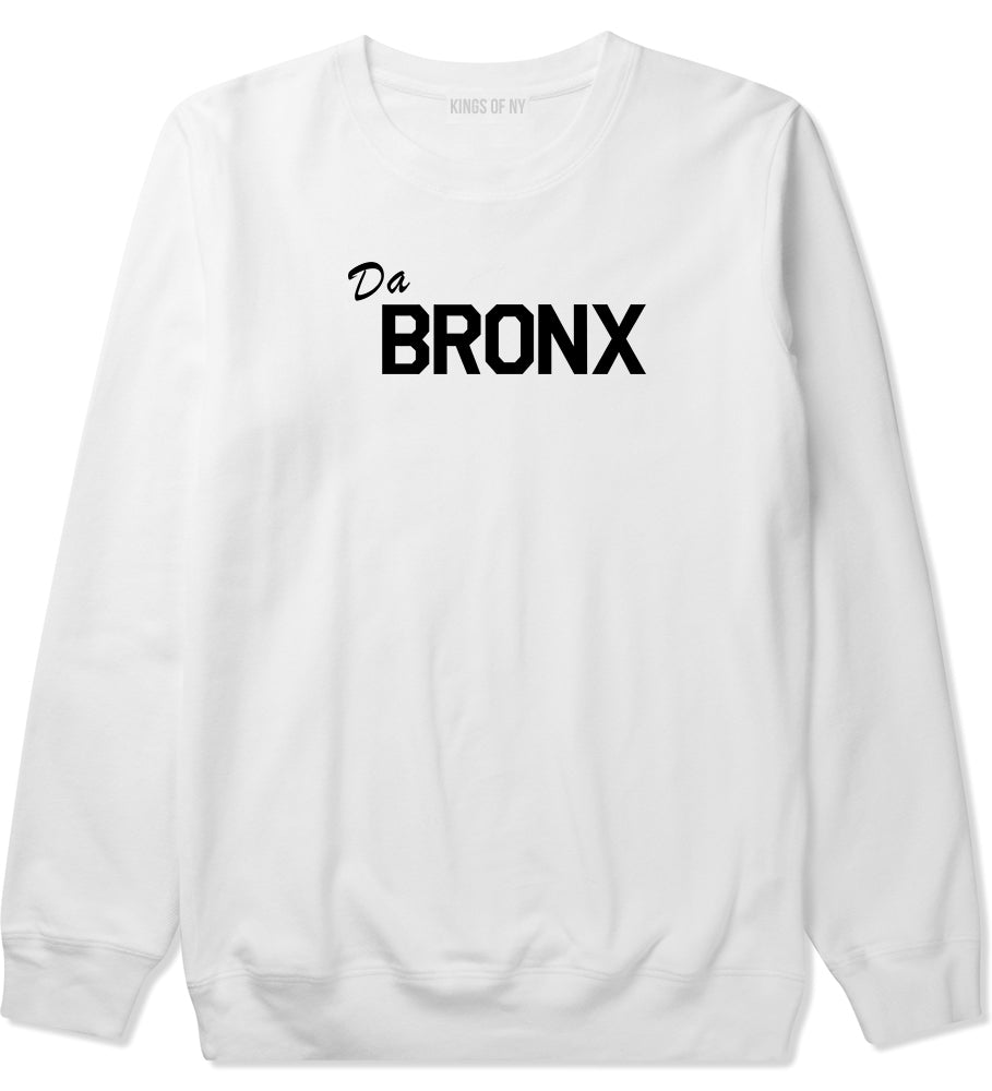 Da Bronx Mens Crewneck Sweatshirt White by Kings Of NY