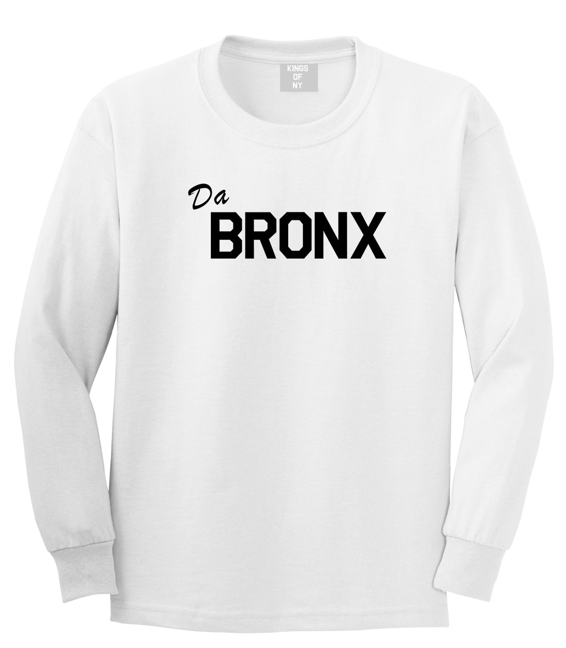 Da Bronx Mens Long Sleeve T-Shirt White by Kings Of NY