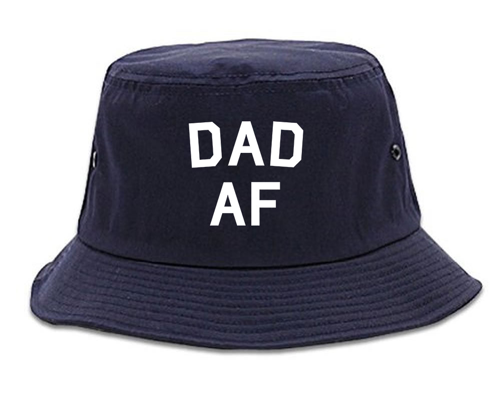 Dad AF New Father Funny Mens Snapback Hat Navy Blue