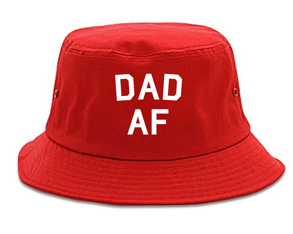 Dad AF New Father Funny Mens Snapback Hat Red