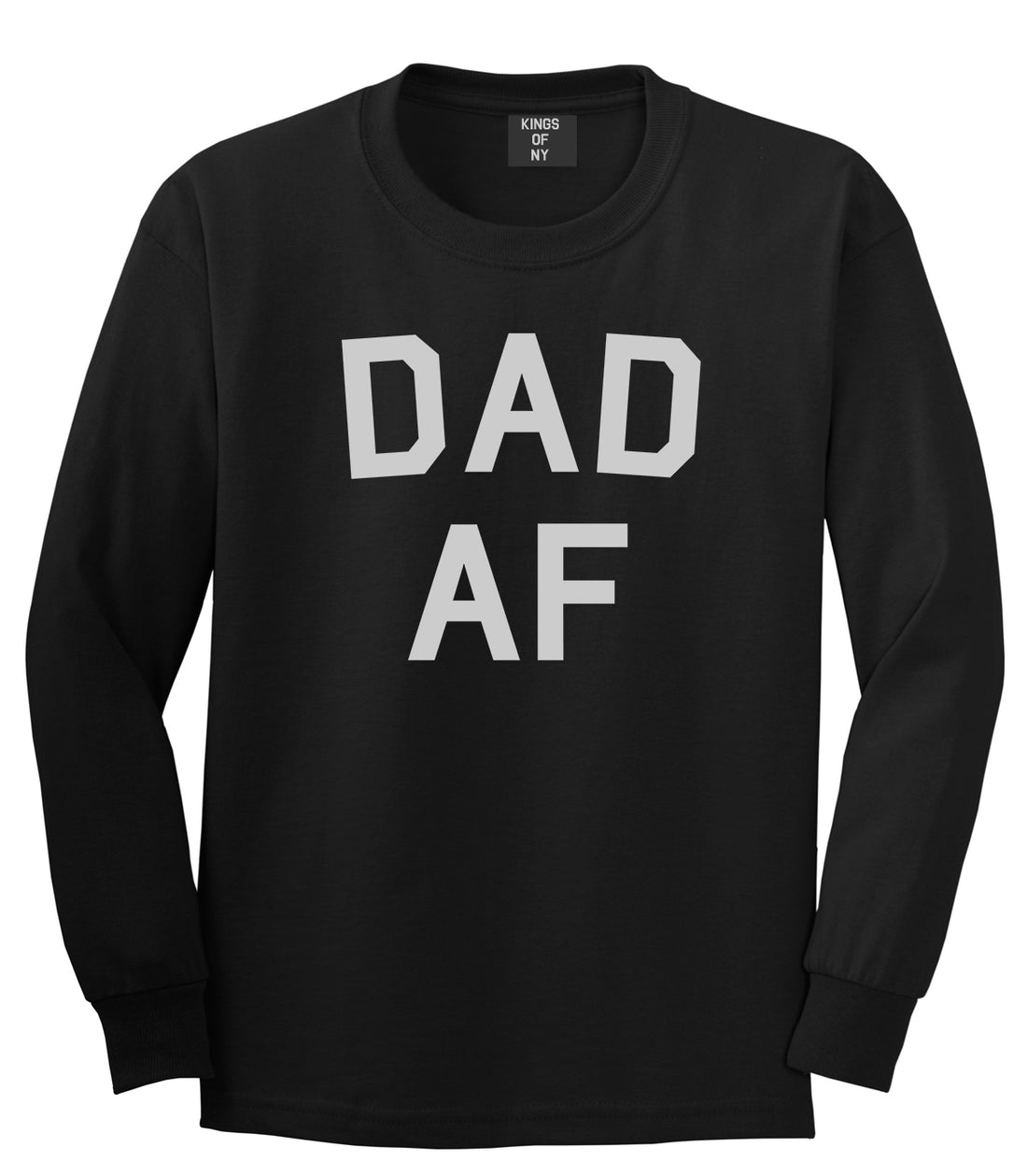 Dad AF New Father Funny Mens Long Sleeve T-Shirt Black