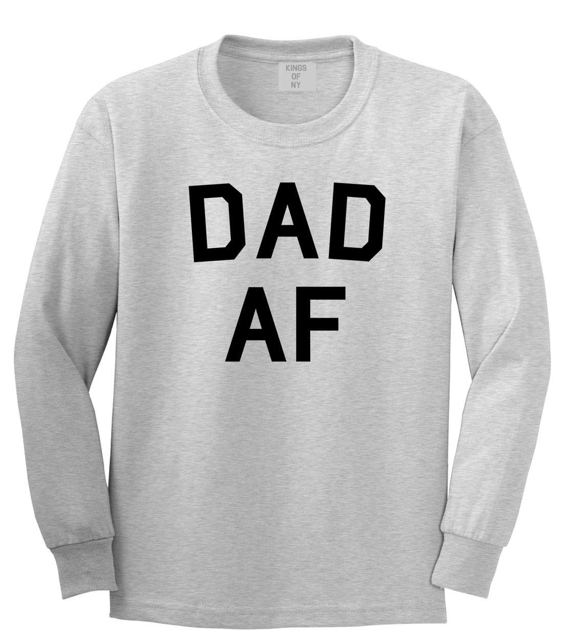 Dad AF New Father Funny Mens Long Sleeve T-Shirt Grey