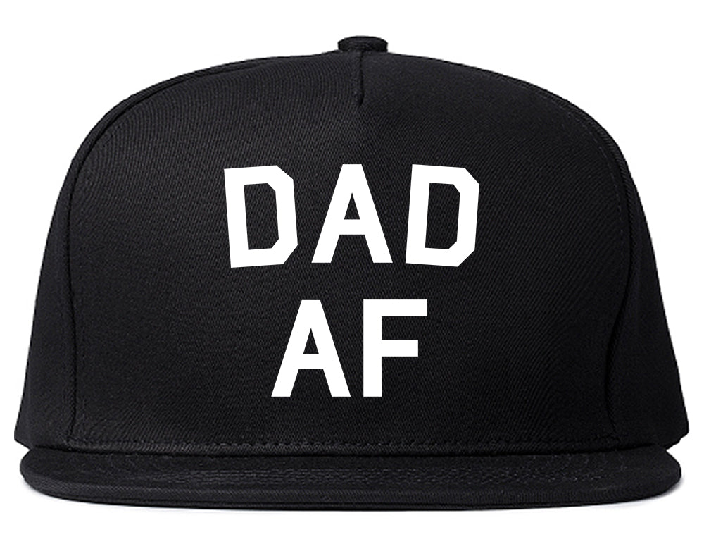 Dad AF New Father Funny Mens Snapback Hat Black