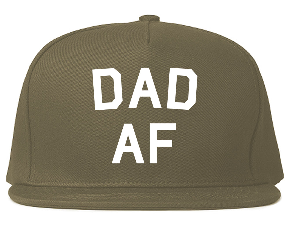 Dad AF New Father Funny Mens Snapback Hat Grey