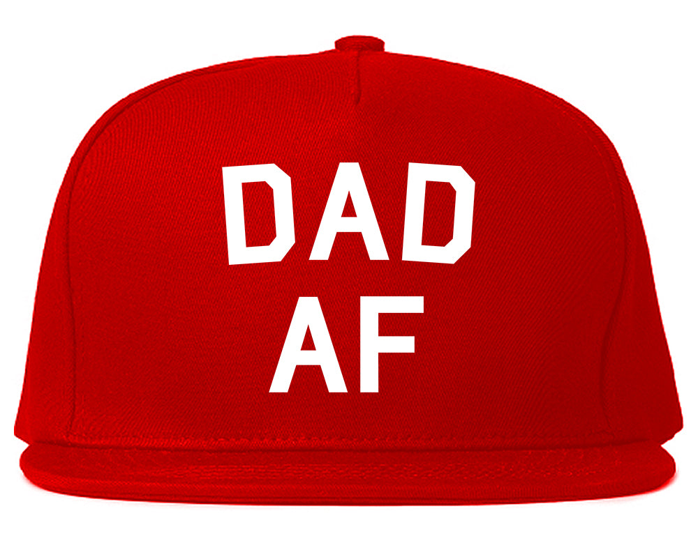 Dad AF New Father Funny Mens Snapback Hat Red