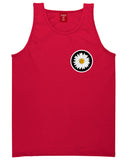 Daisy_Flower_Chest Mens Red Tank Top Shirt by Kings Of NY
