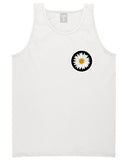 Daisy_Flower_Chest Mens White Tank Top Shirt by Kings Of NY