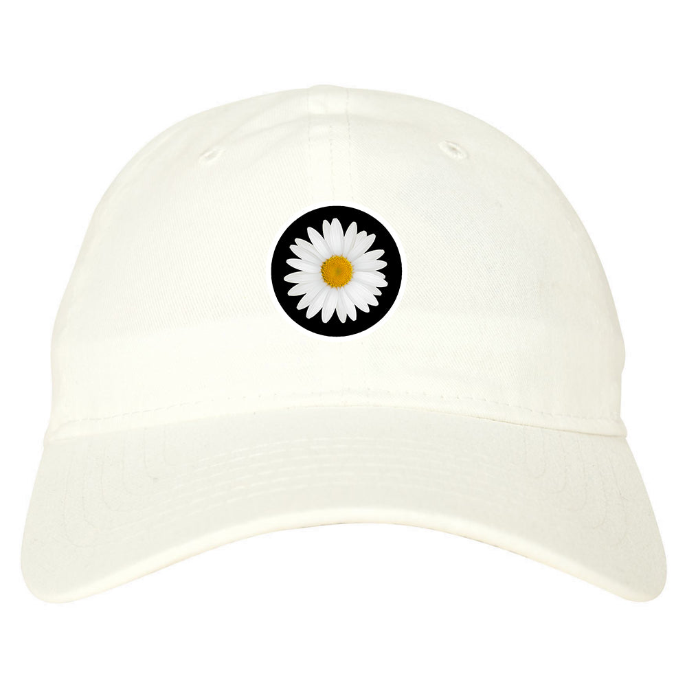 Daisy_Flower_Chest Mens White Snapback Hat by Kings Of NY