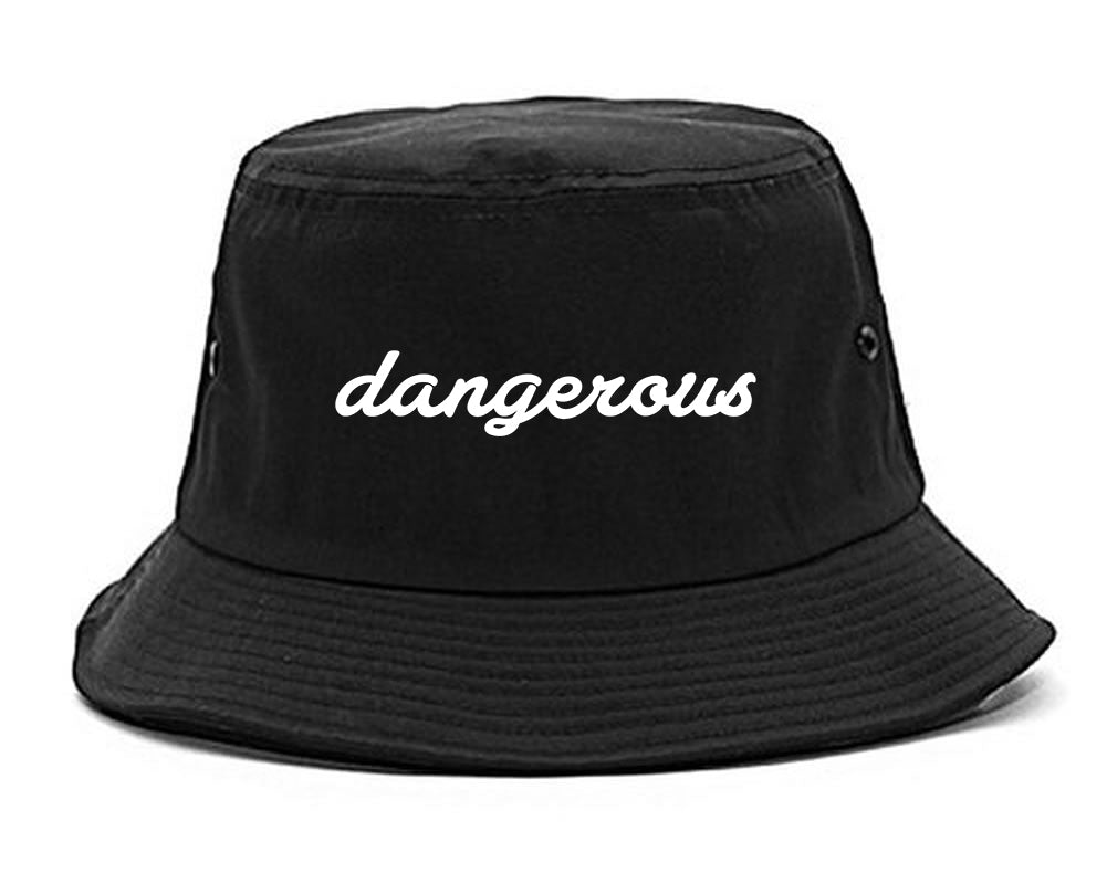 Dangerous_Script Mens Black Bucket Hat by Kings Of NY