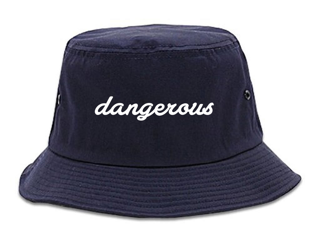 Dangerous_Script Mens Blue Bucket Hat by Kings Of NY