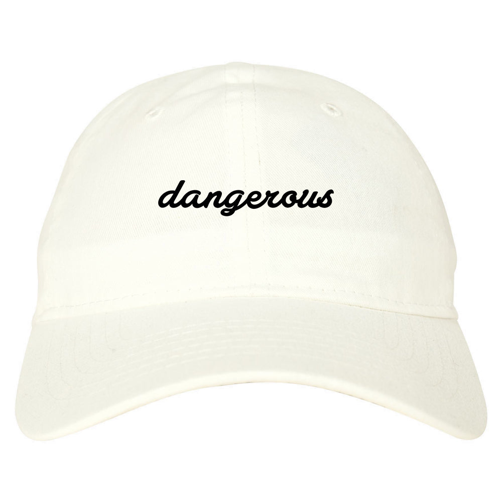Dangerous_Script Mens White Snapback Hat by Kings Of NY