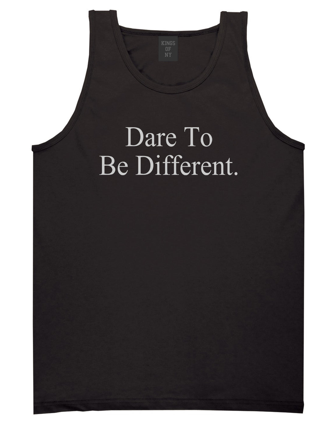 Dare_To_Be_Different Mens Black Tank Top Shirt by Kings Of NY