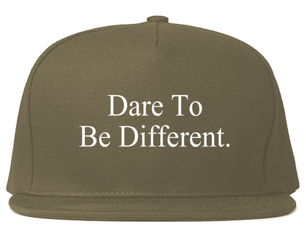 Dare_To_Be_Different Mens Grey Snapback Hat by Kings Of NY