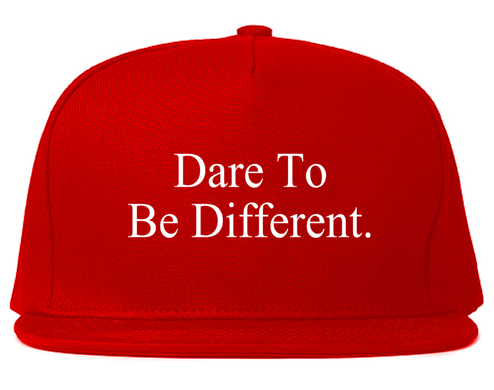 Dare_To_Be_Different Mens Red Snapback Hat by Kings Of NY