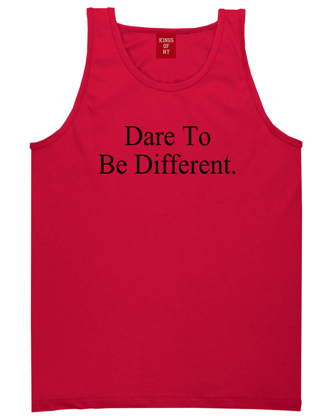 Dare_To_Be_Different Mens Red Tank Top Shirt by Kings Of NY