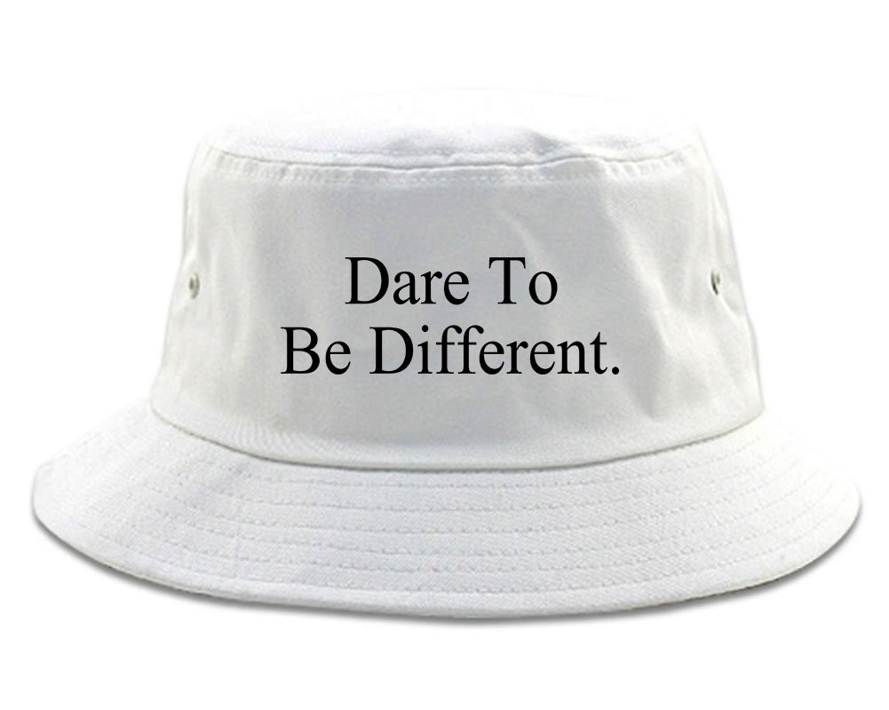 Dare_To_Be_Different Mens White Bucket Hat by Kings Of NY