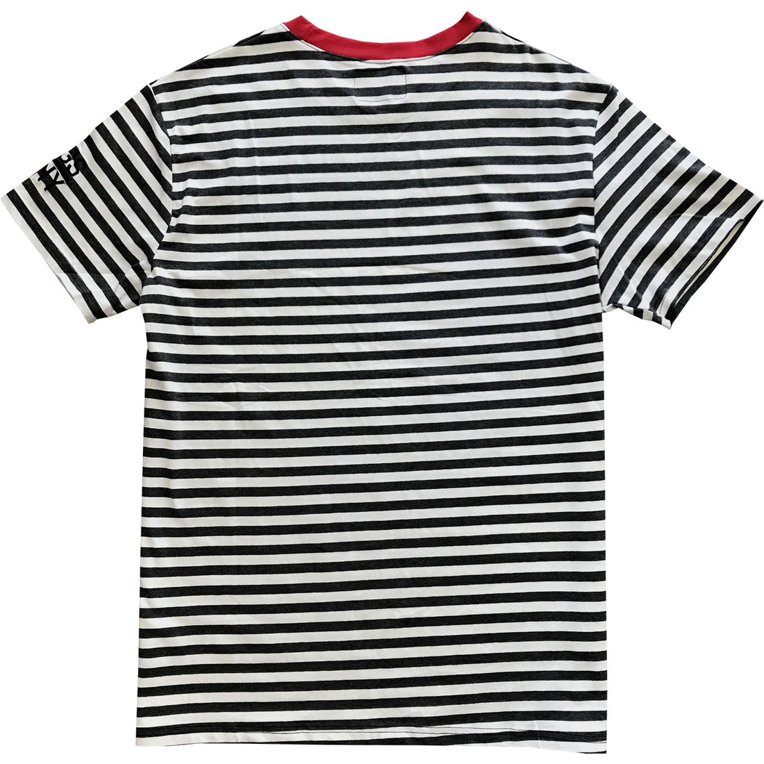 Dark Grey and White Striped Mens T-Shirt