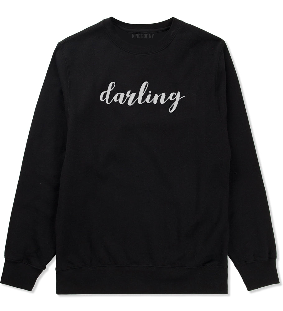 Darling Script Black Crewneck Sweatshirt by Kings Of NY