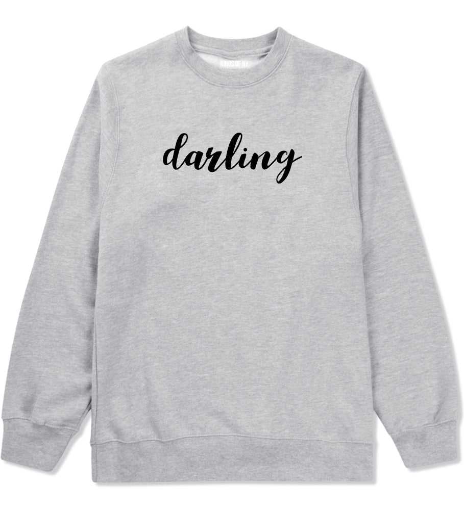 Darling Script Grey Crewneck Sweatshirt by Kings Of NY