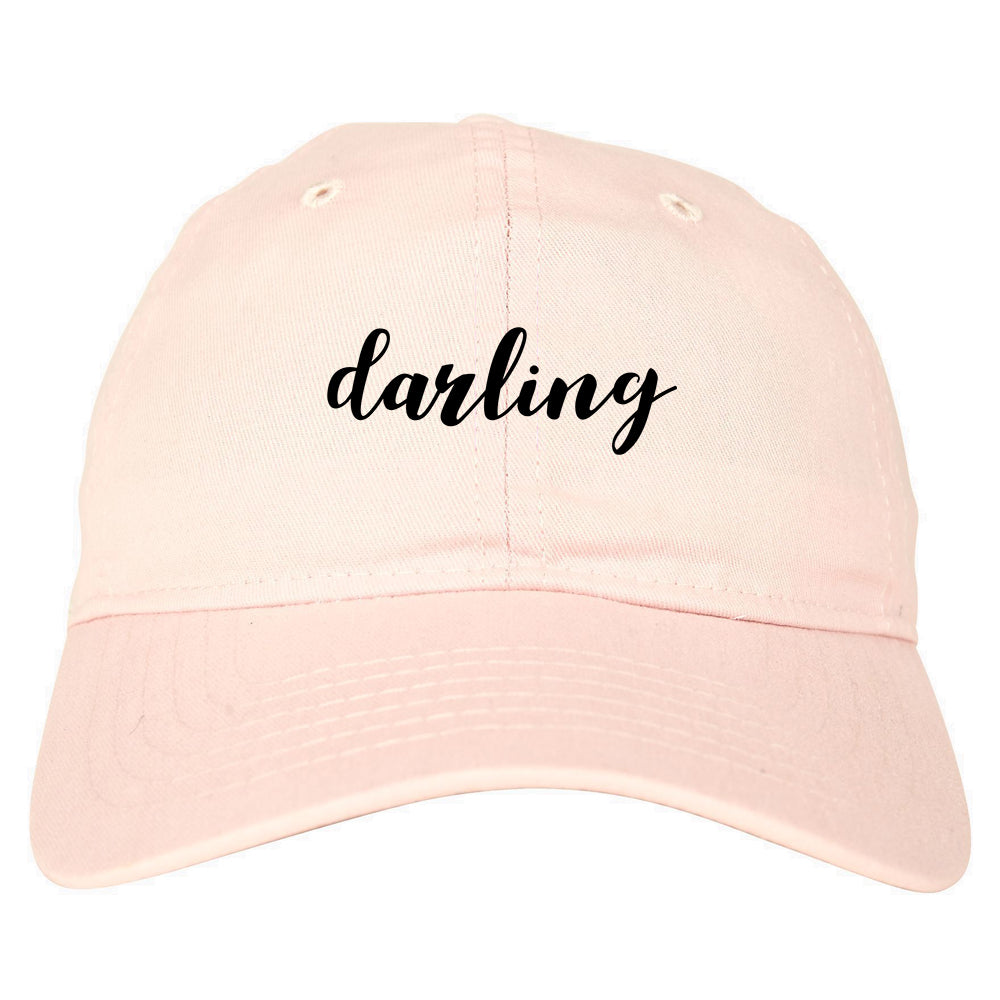 Darling Script Dad Hat Baseball Cap Pink