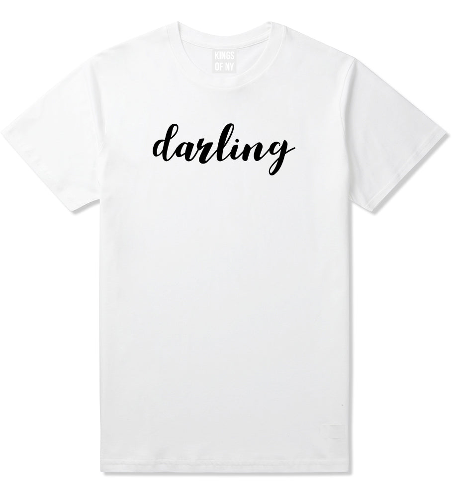 Darling Script White T-Shirt by Kings Of NY