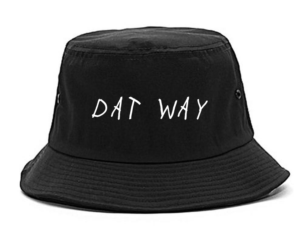 Dat_Way_Font Mens Black Bucket Hat by Kings Of NY