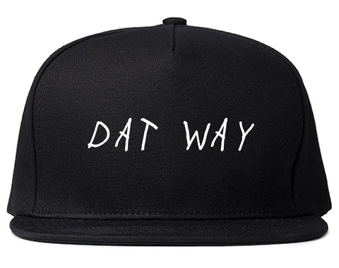 Dat_Way_Font Mens Black Snapback Hat by Kings Of NY