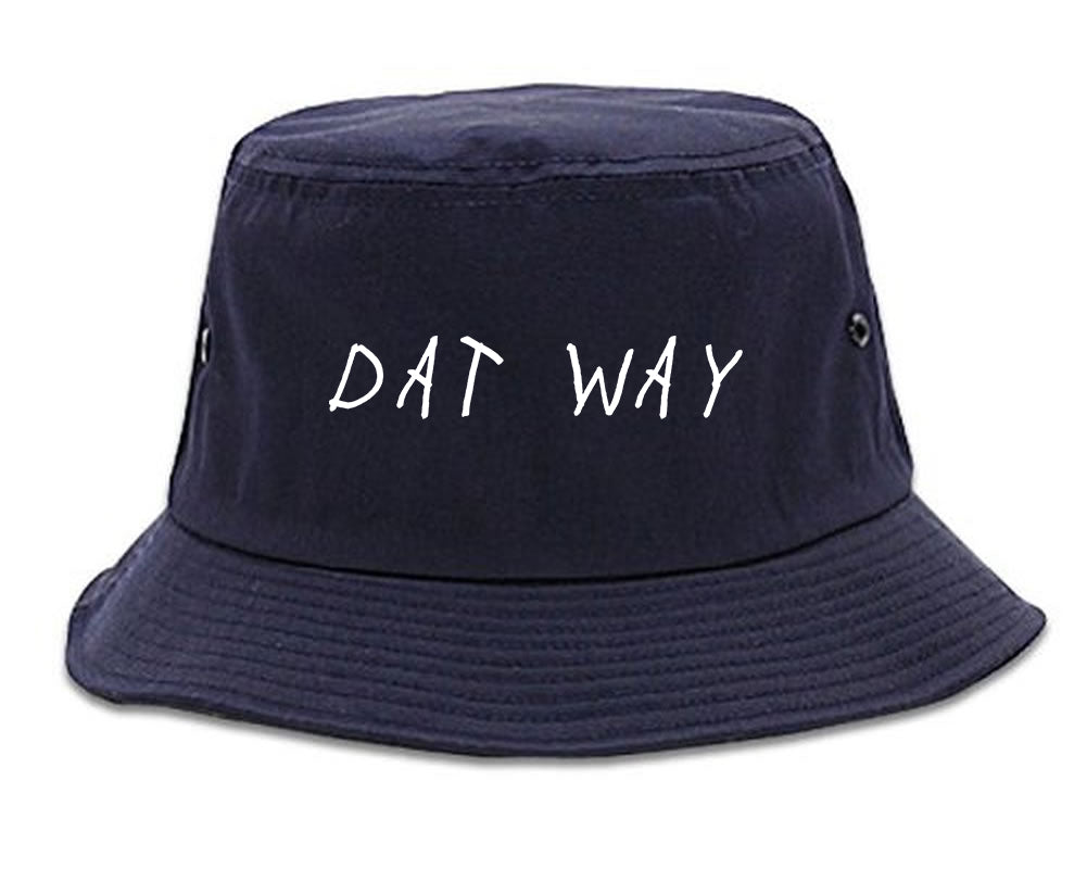 Dat_Way_Font Mens Blue Bucket Hat by Kings Of NY
