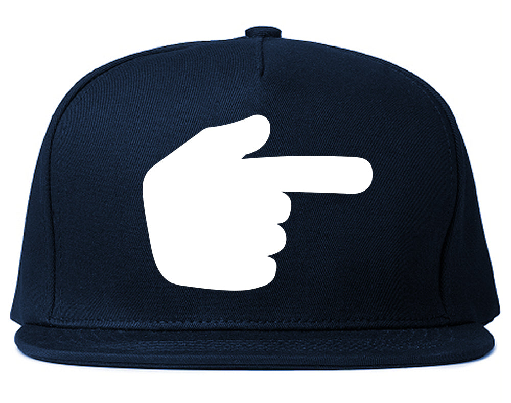 Datway_Pointing_Finger_Emoji_Chest Mens Blue Snapback Hat by Kings Of NY