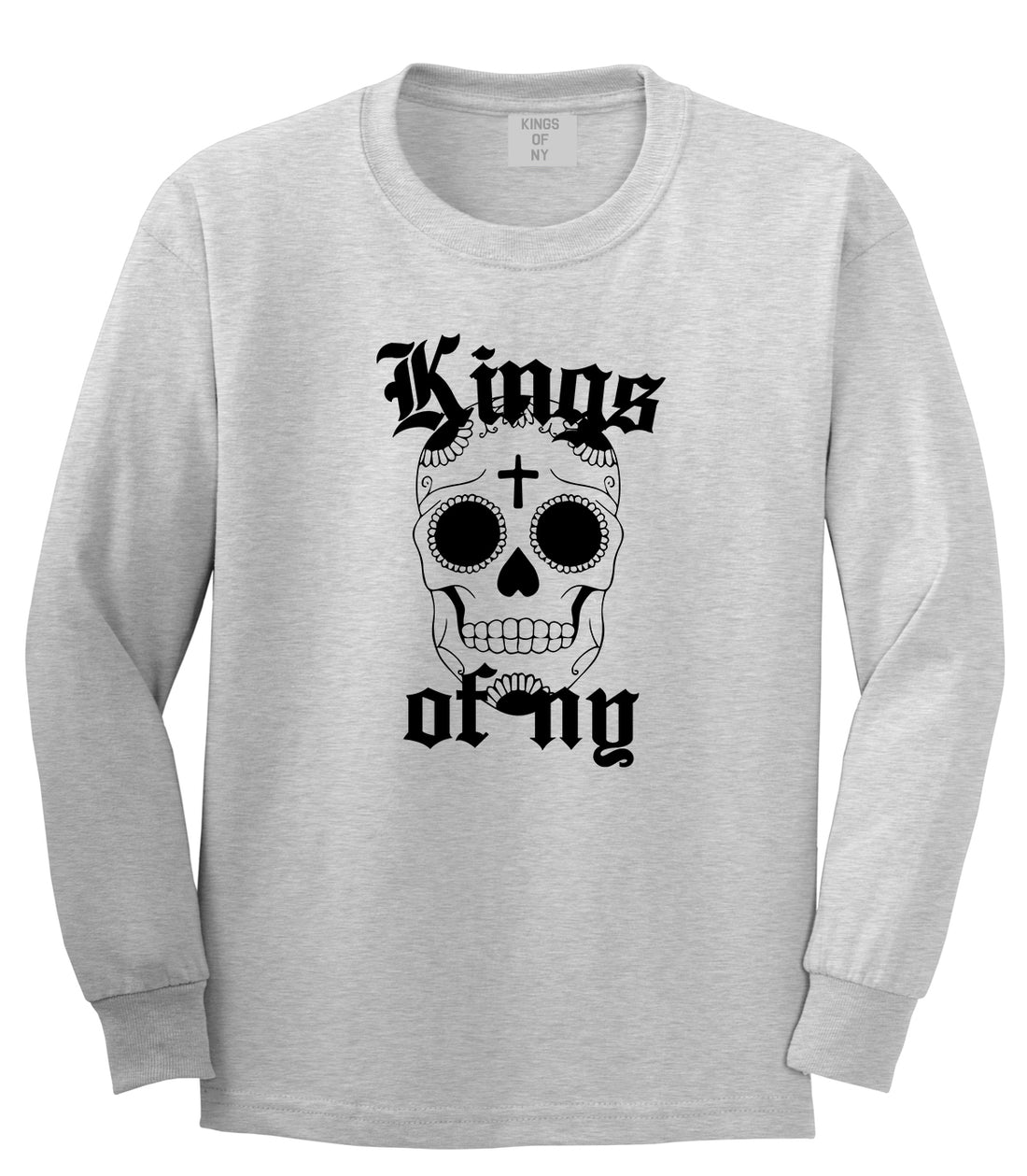 Day Of The Dead KONY Mens Long Sleeve T-Shirt Grey by Kings Of NY