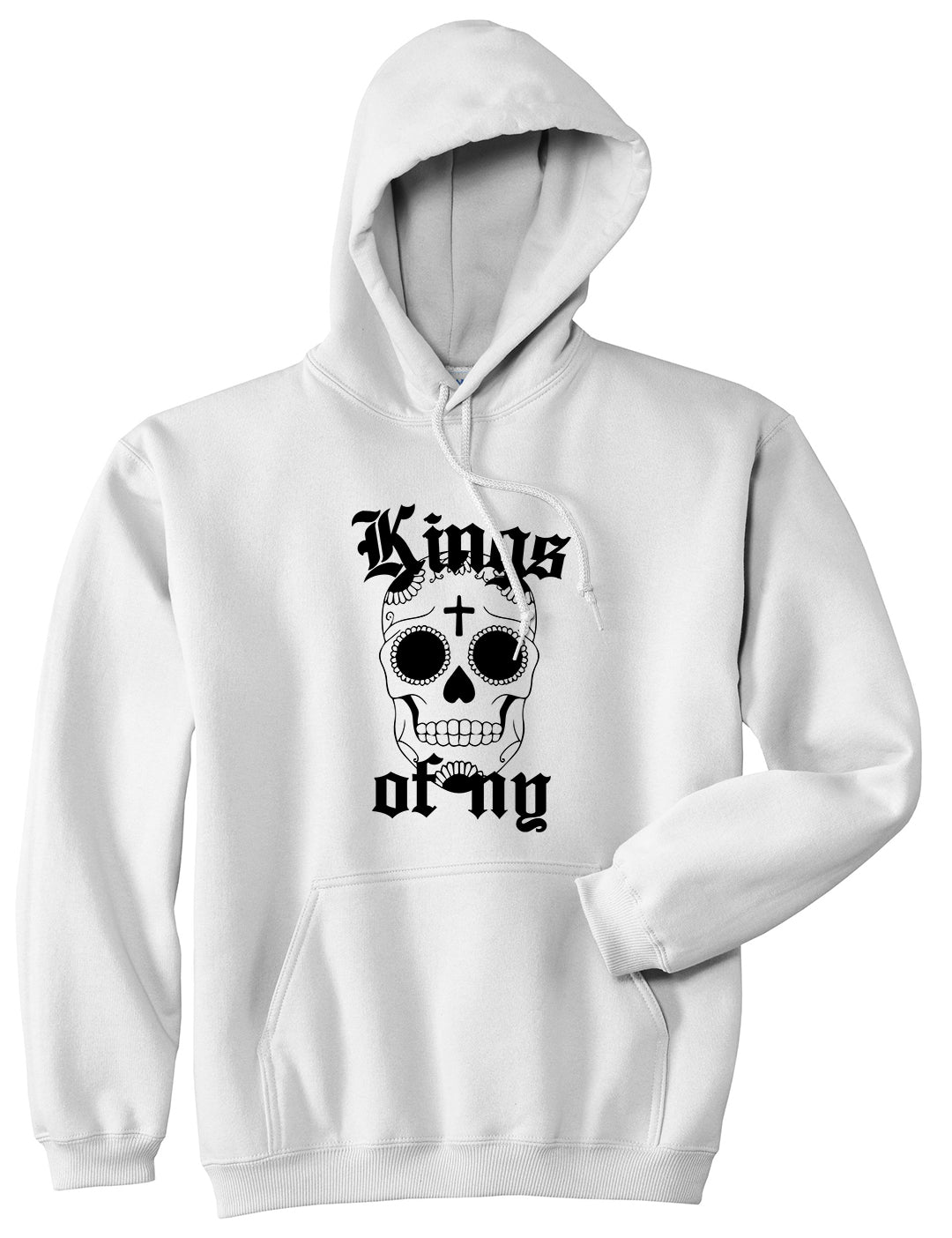 Day Of The Dead KONY Mens Pullover Hoodie White by Kings Of NY