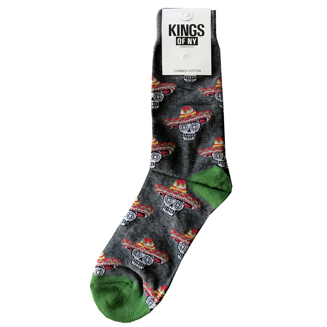 Day Of The Dead With Sombrero Mens Cotton Socks by KINGS OF NY