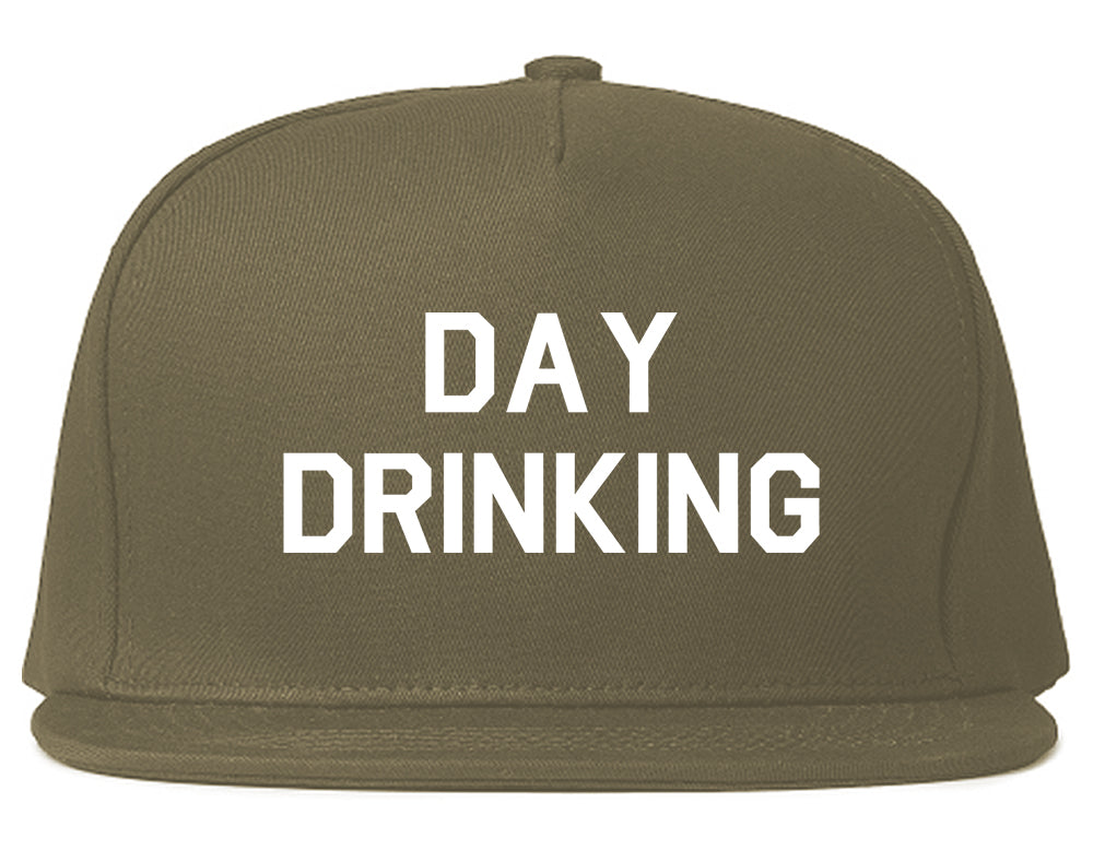 Day_Drinking Mens Grey Snapback Hat by Kings Of NY