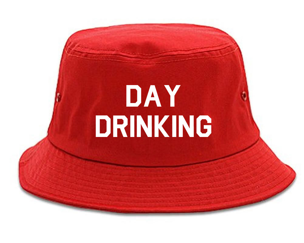 Day_Drinking Mens Red Bucket Hat by Kings Of NY