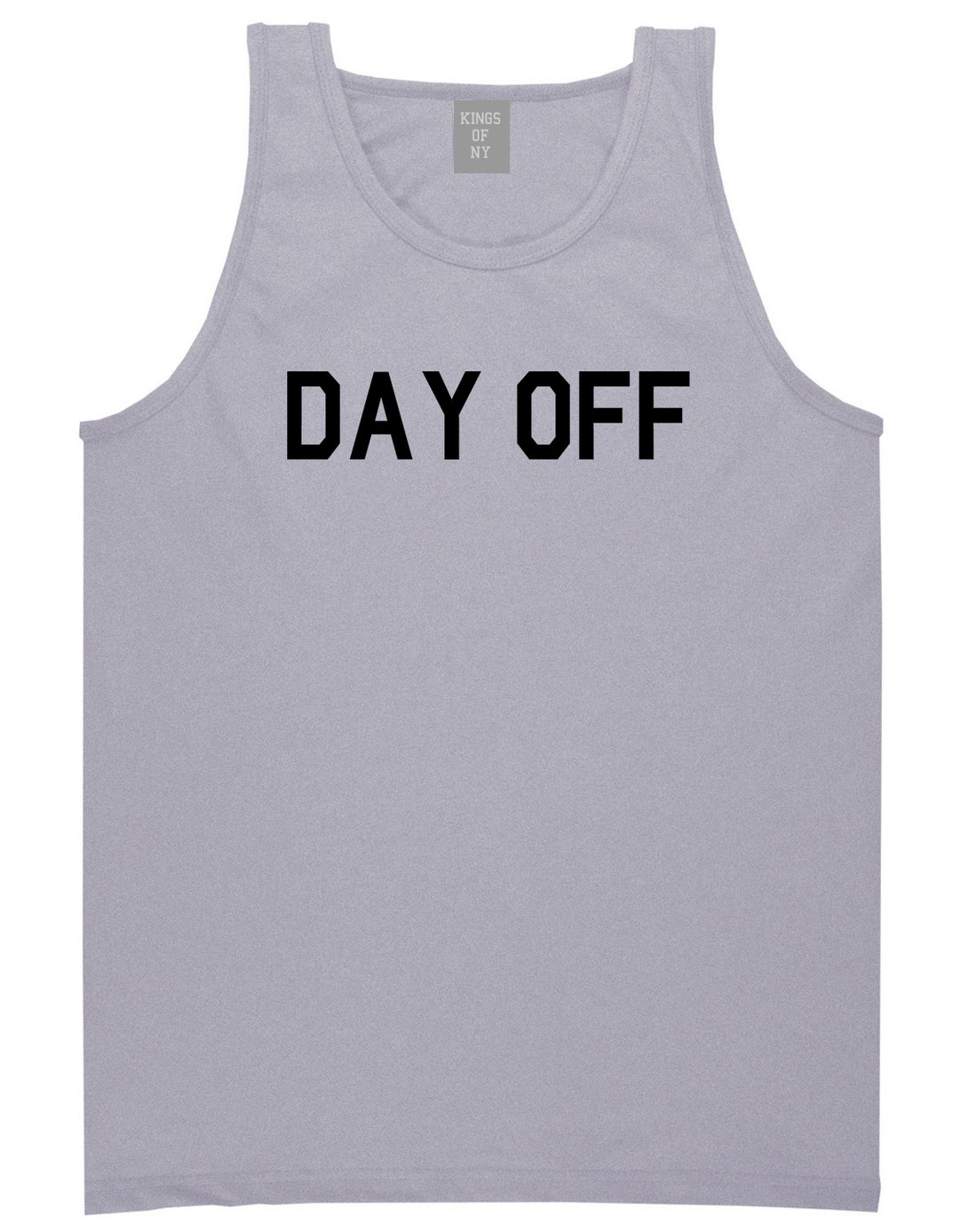 Day_Off Mens Grey Tank Top Shirt by Kings Of NY