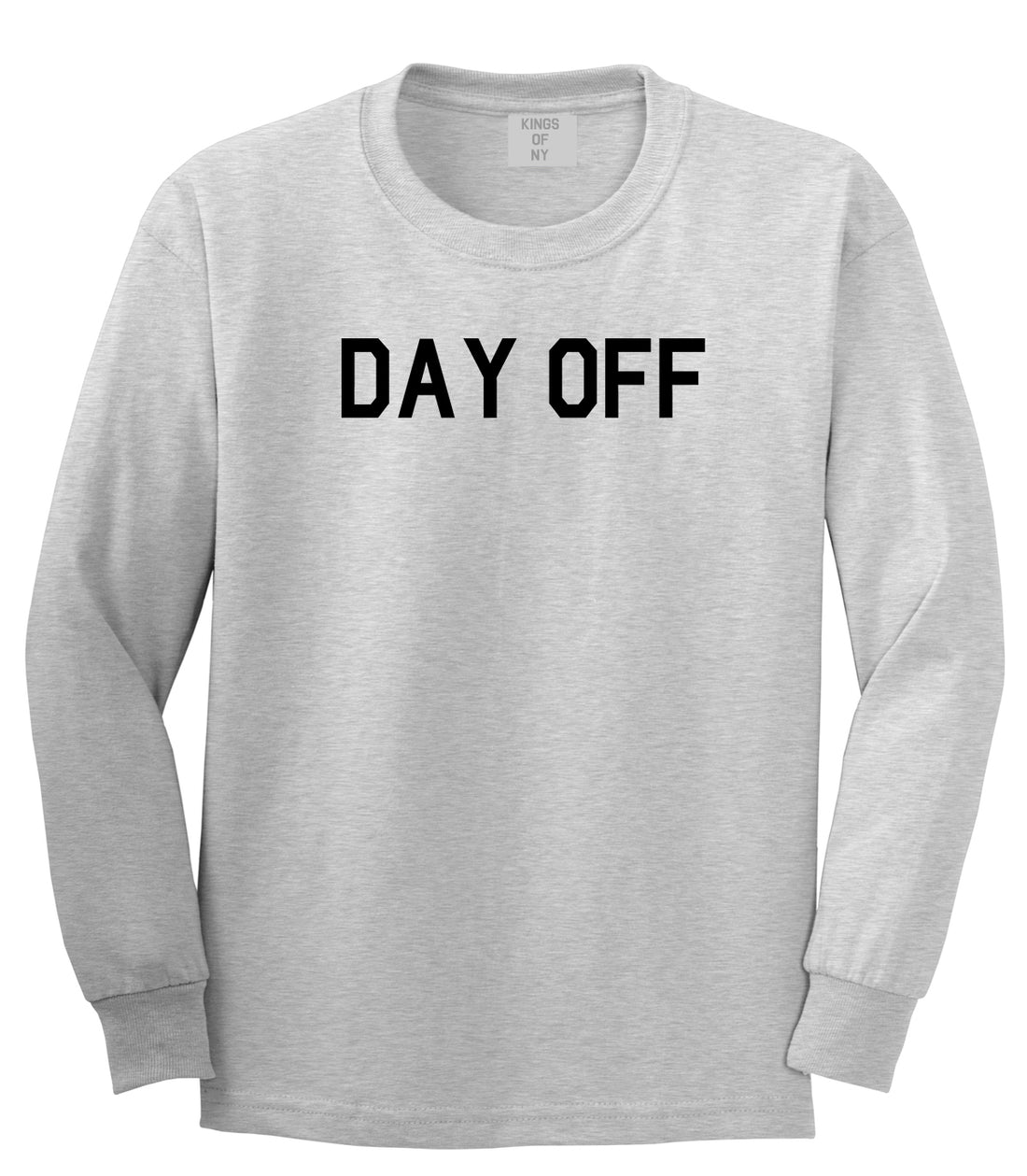 Day Off Mens Grey Long Sleeve T-Shirt by Kings Of NY