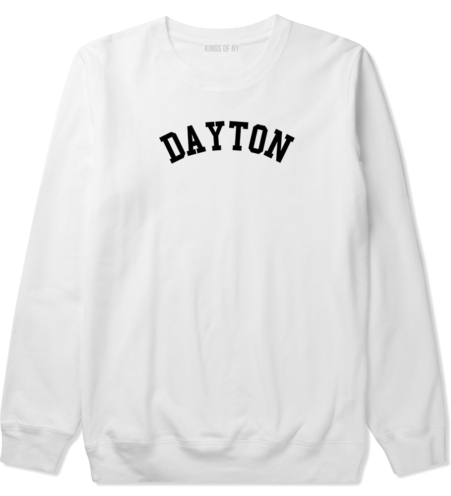 Dayton Ohio Mens White Crewneck Sweatshirt by Kings Of NY