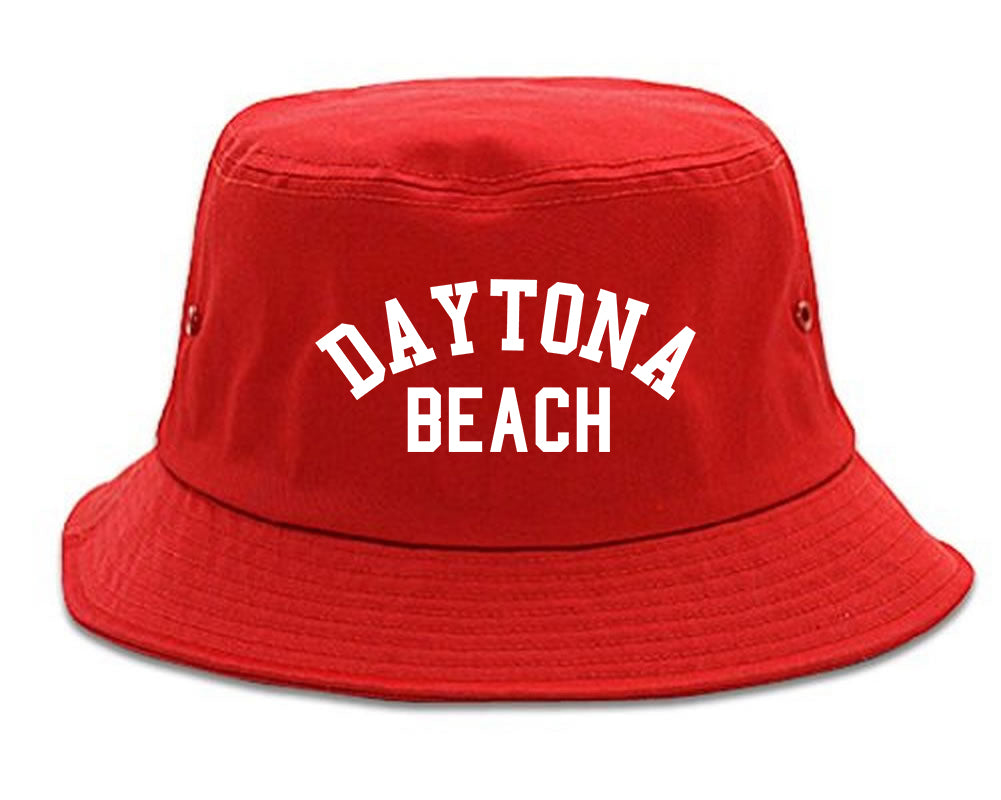 Daytona_Beach_Florida Mens Red Bucket Hat by Kings Of NY