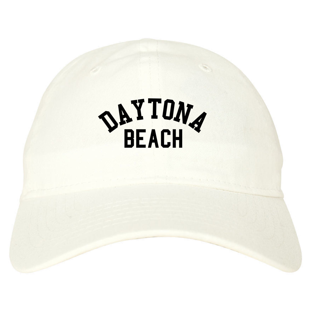 Daytona_Beach_Florida Mens White Snapback Hat by Kings Of NY